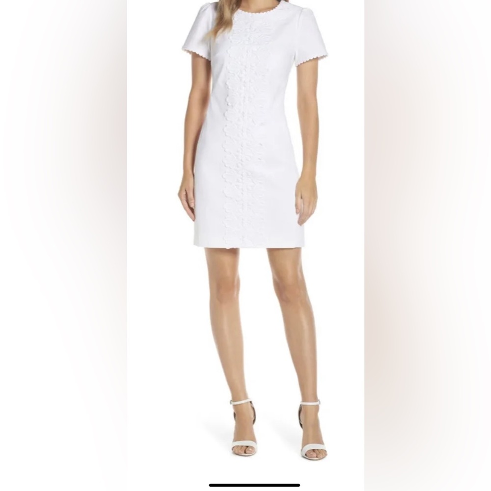 Lily Pulitzer white Maisie Stretch Shift, size 8, NWT - Picture 2 of 4